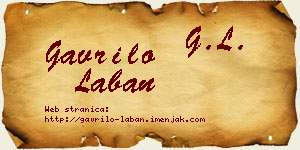 Gavrilo Laban vizit kartica